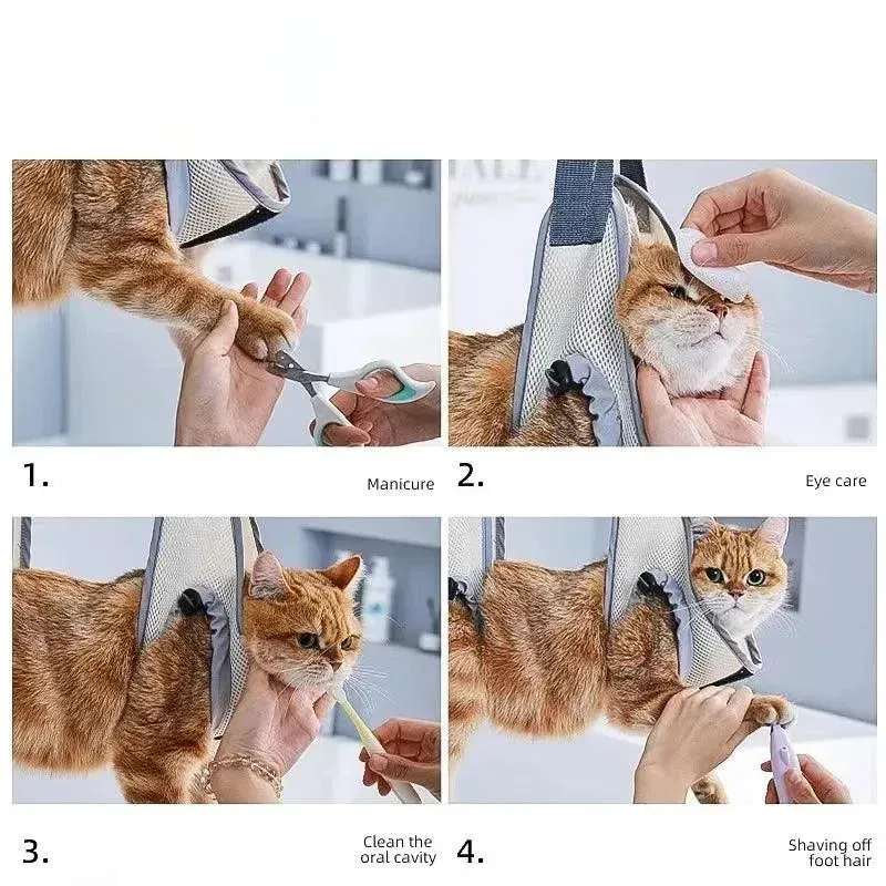 Adjustable Pet Grooming Hammock Helper Cat Dog Beauty Hammock Puppy Grooming Cuting Nails Hammock Tool Bag Pet Accessories