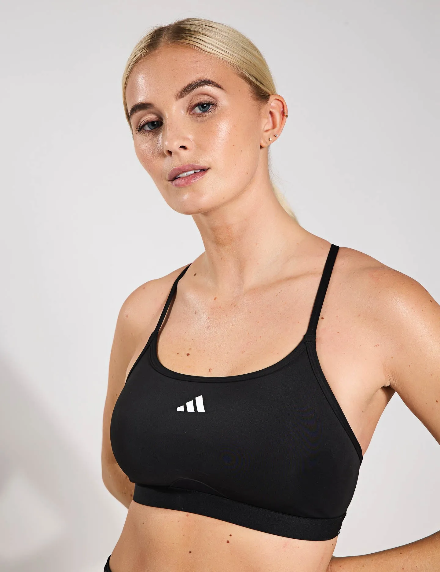 Aeroreact Training 3-Stripes Bra - Black