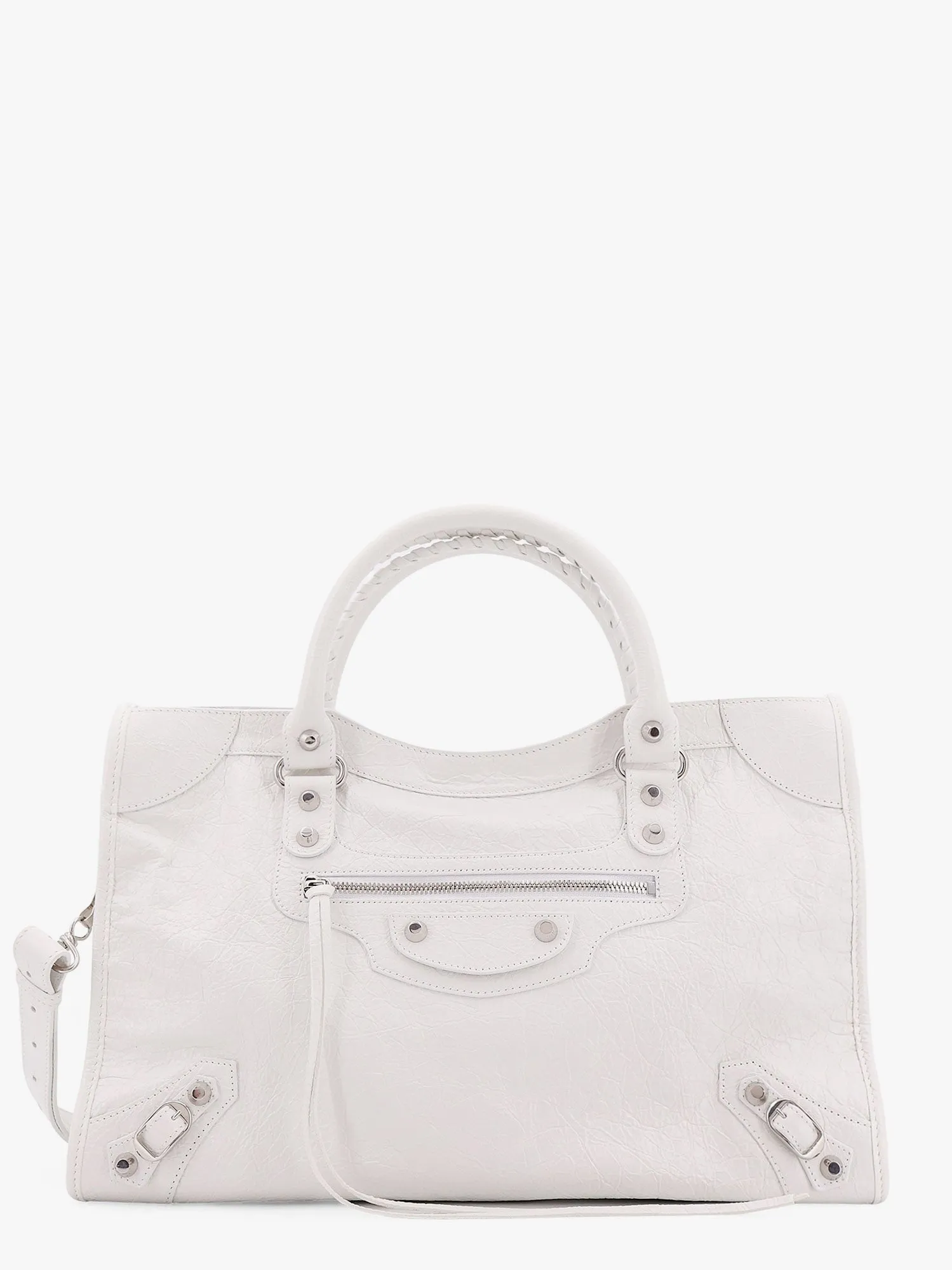 Balenciaga Women Balenciaga White Shoulder Bags