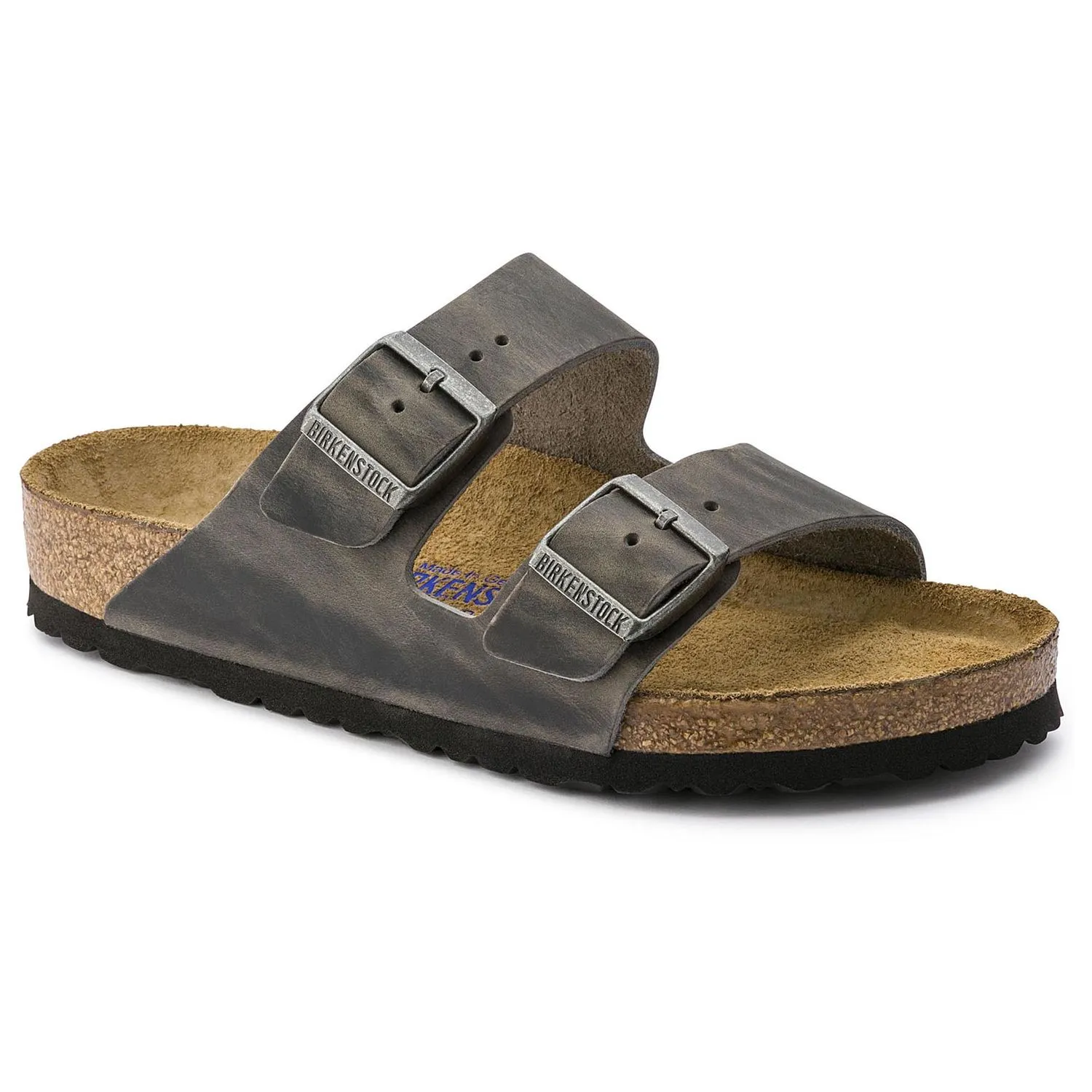 Birkenstock Arizona Soft Foot Bed in Habana & Iron Oiled Leather - Some available in Narrow Widths