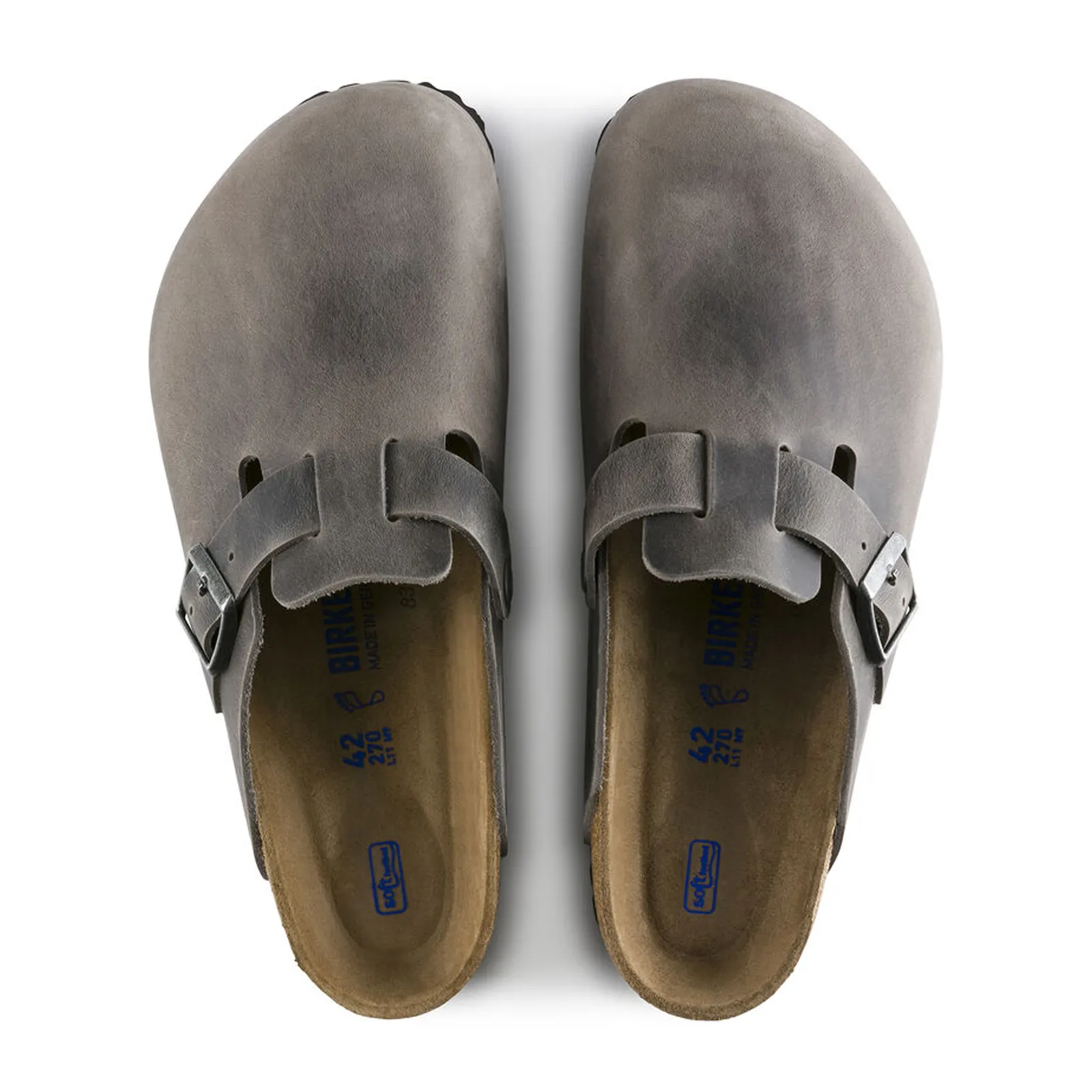 Birkenstock Boston Soft Footbed Narrow Clog (Women) - Iron Oiled Leather