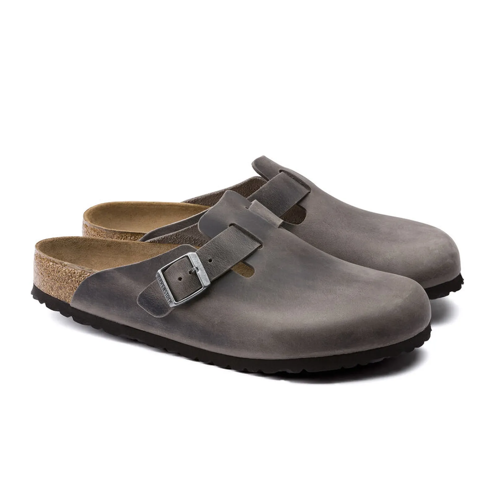 Birkenstock Boston Soft Footbed Narrow Clog (Women) - Iron Oiled Leather