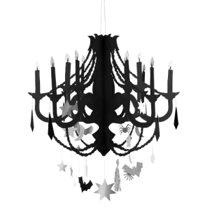 Black Paper Chandelier