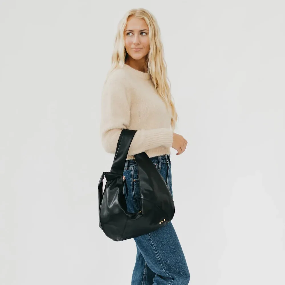 Bobbie Bow Hobo Shoulder Bag - Black