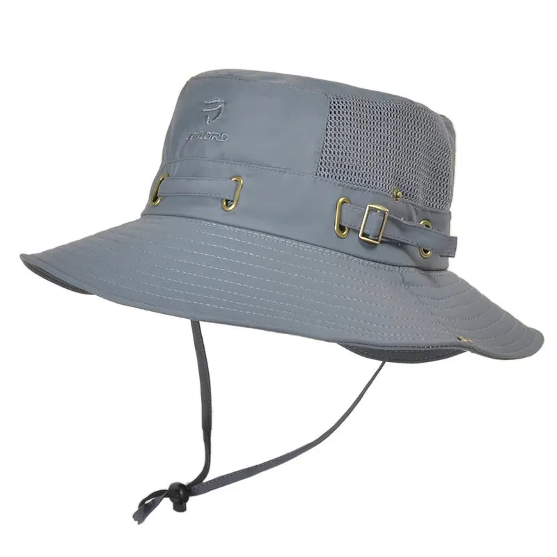 Breathable Mesh Bucket Hat for Men - Anti-UV Sun Protection for Fishing, Camping & Hiking