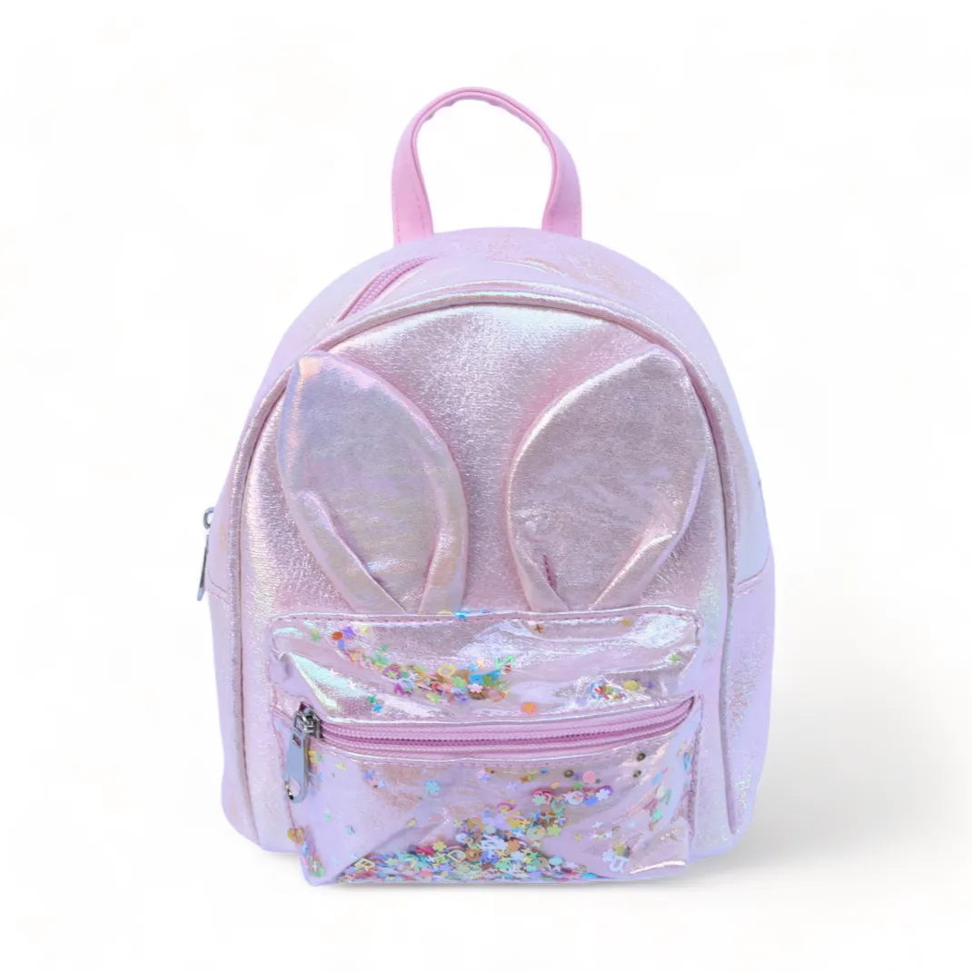 Bunny Iridescent Backpack - Pink