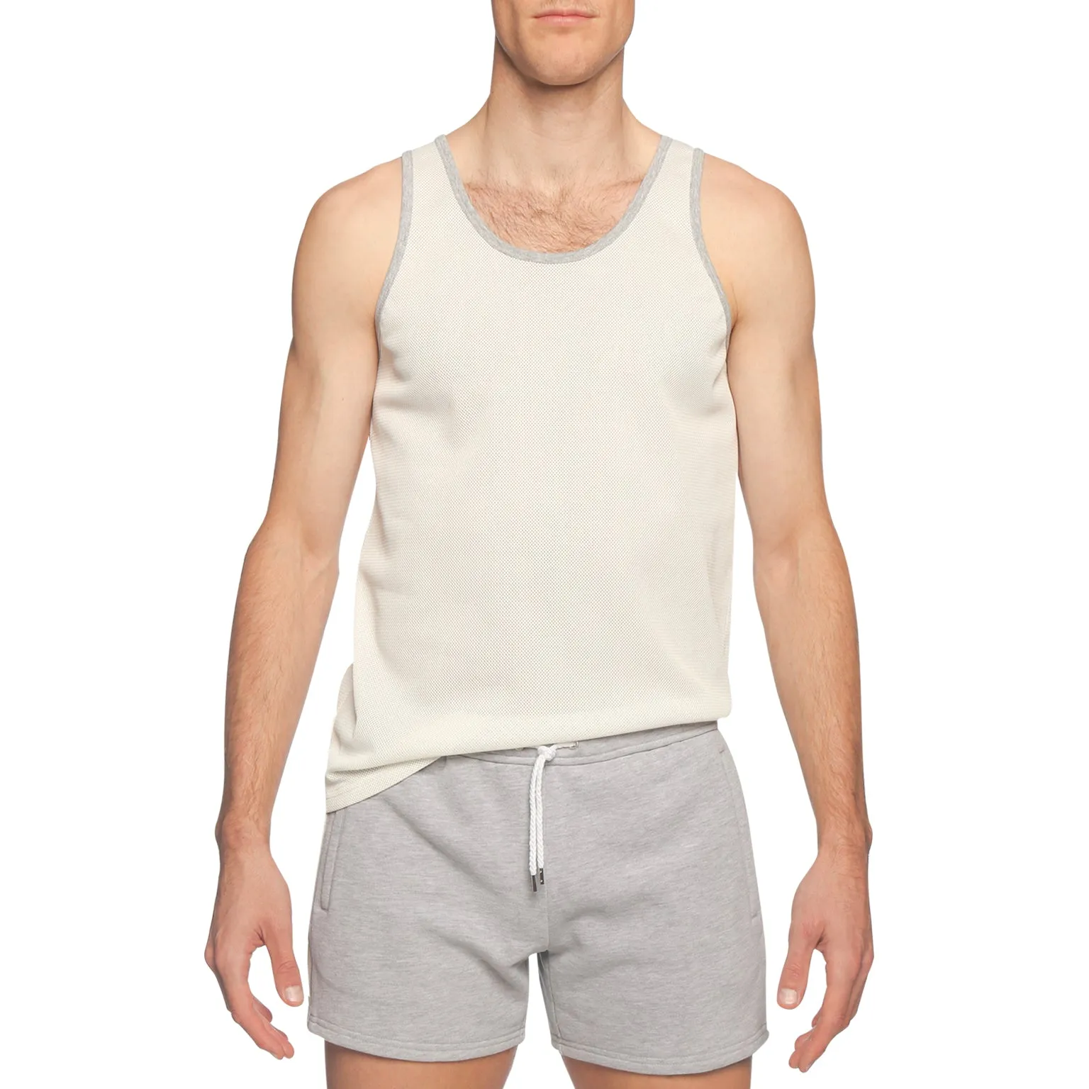 Chantilly White Steadfast Mesh Tank Top