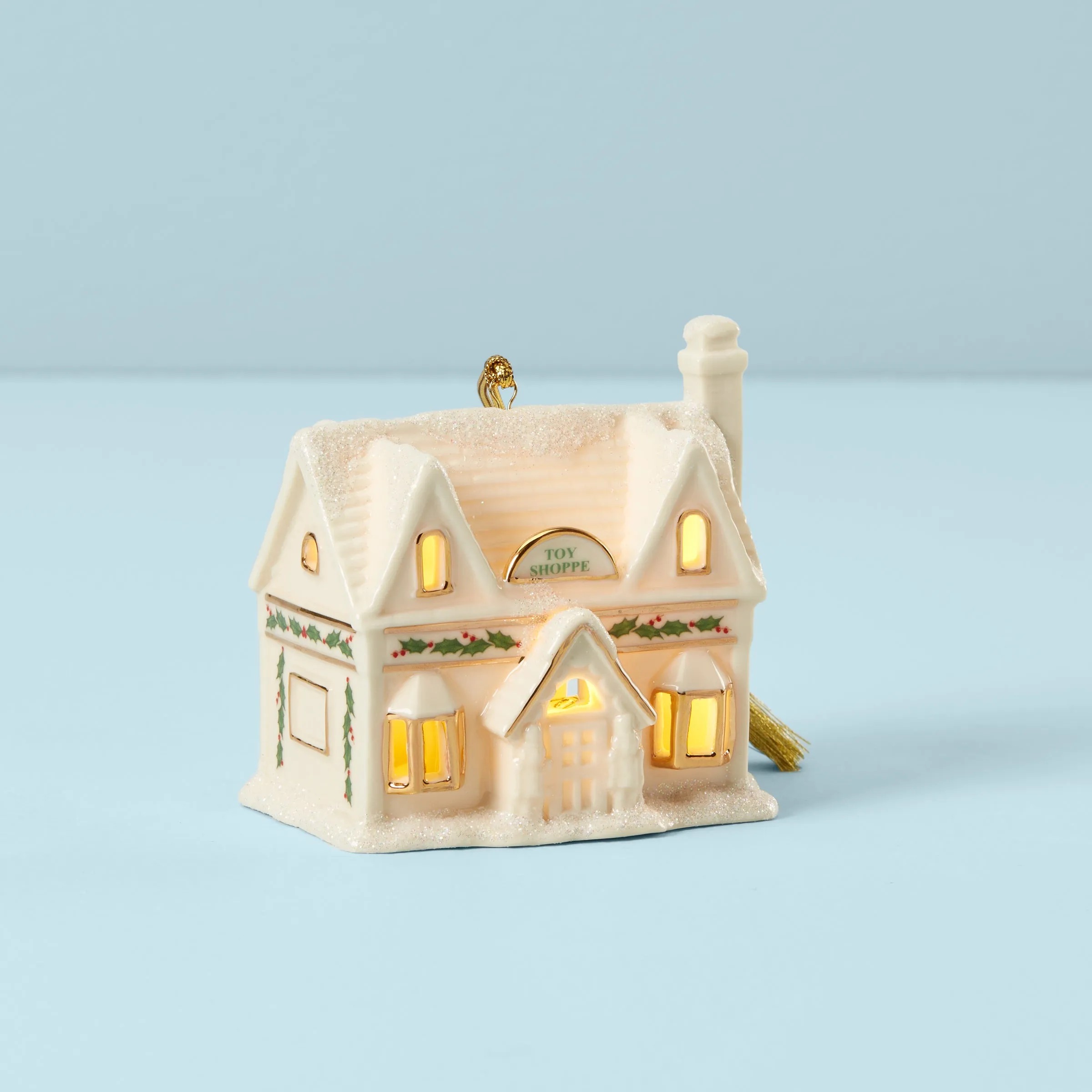 Christmas Village Toy Shoppe Lighted Ornament