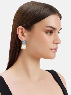 Color Block Drop Earrings