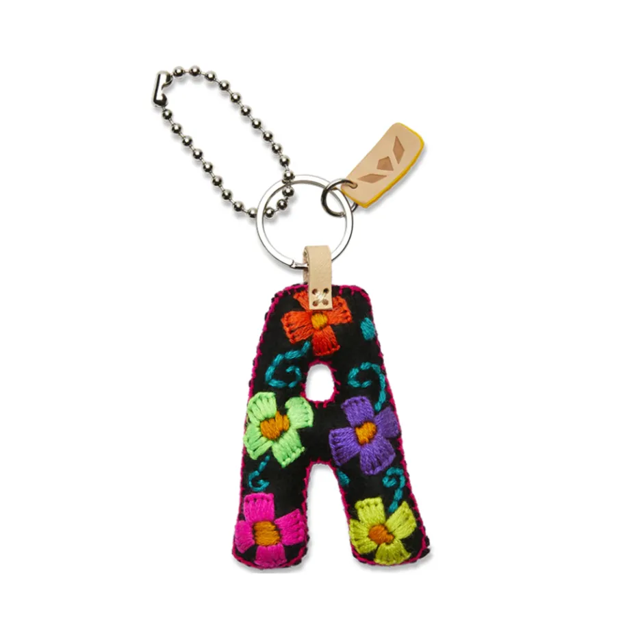 Consuela Black Felt "A" Charm