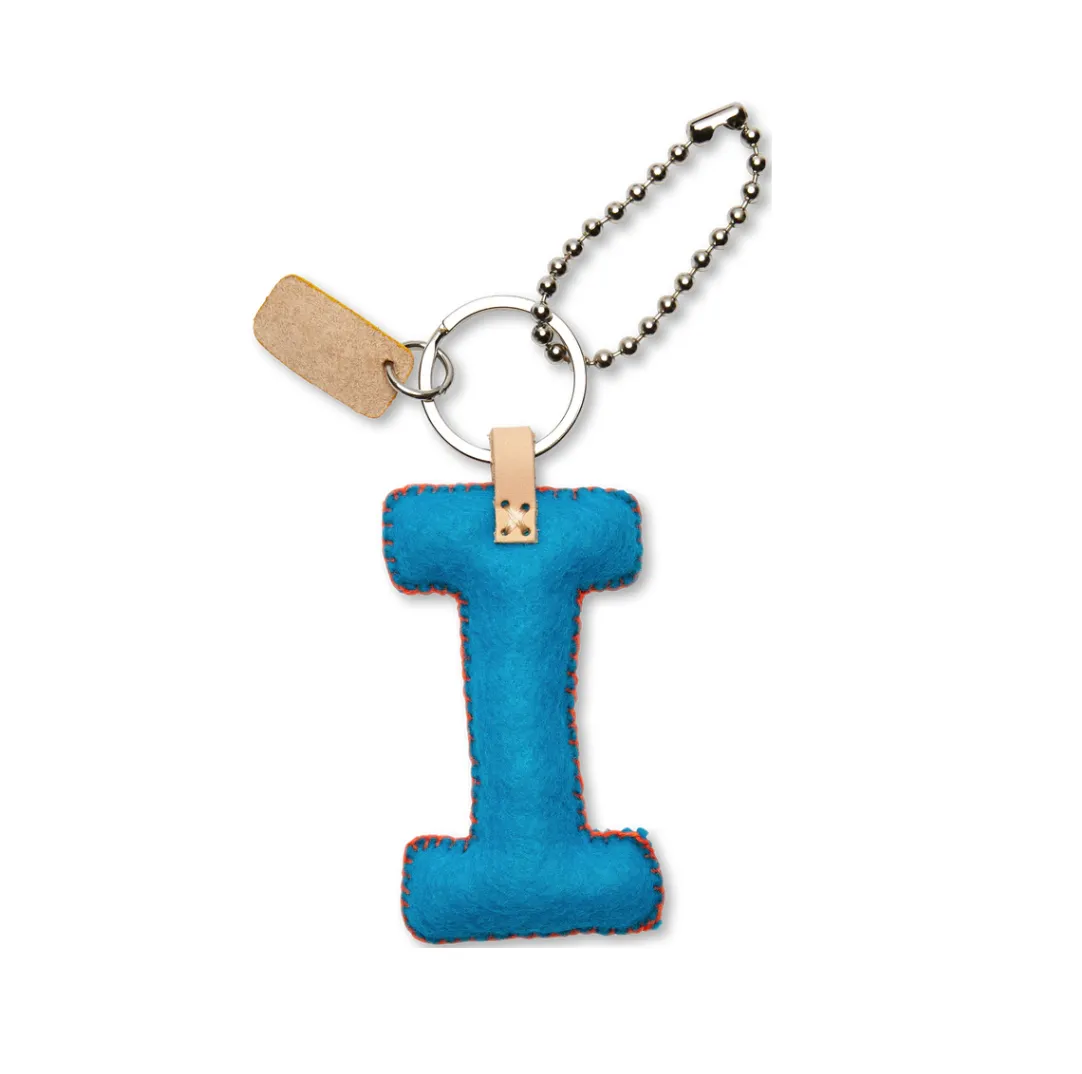 Consuela Blue Felt "I" Charm