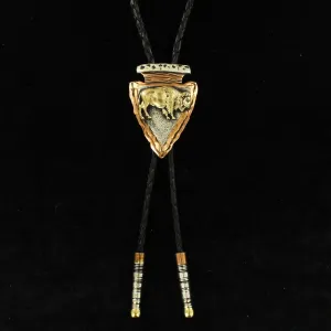 Crumrine Arrowhead Buffalo - Bolo Tie