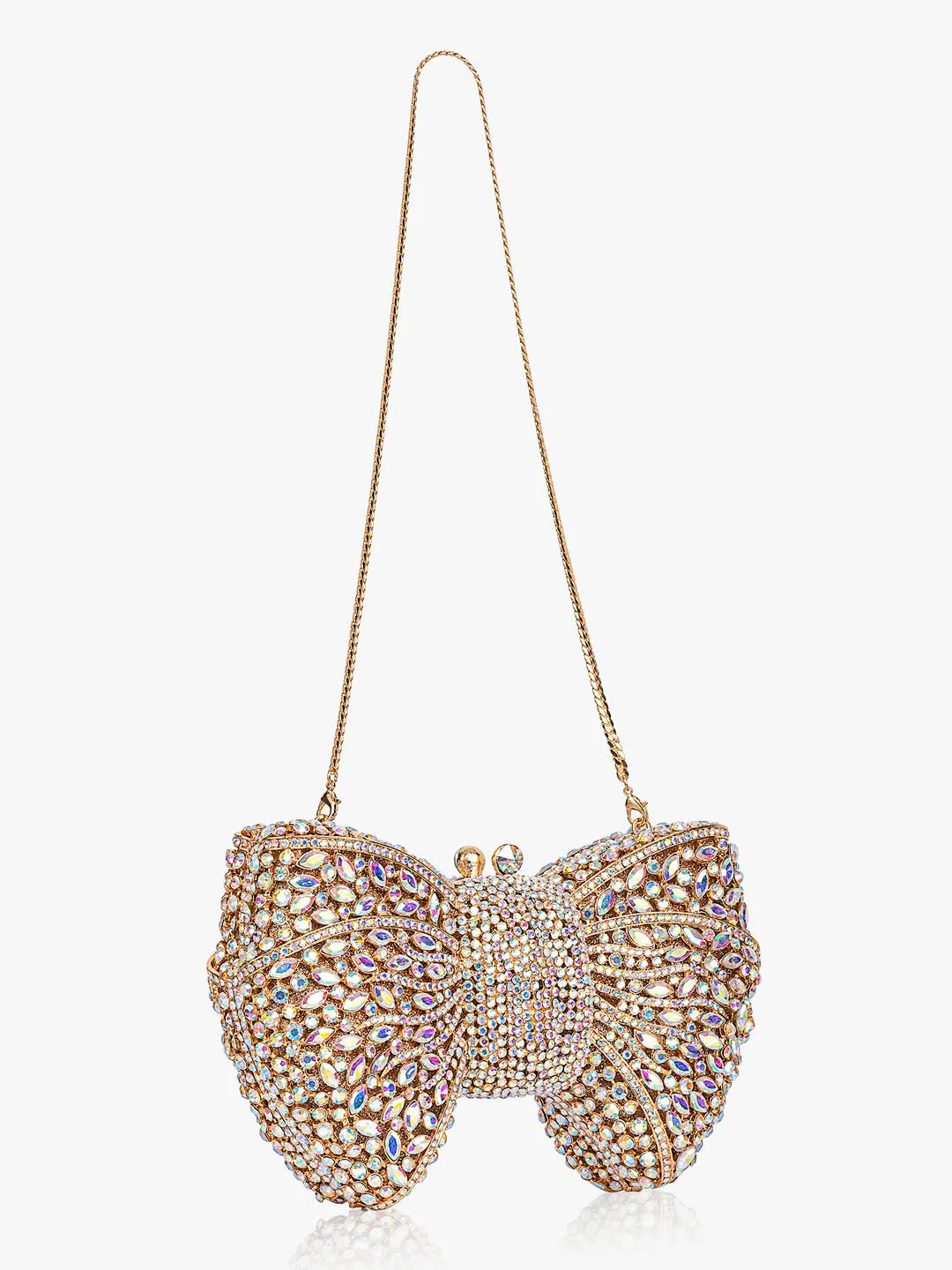 Crystal Studded Diana Bow Clutch