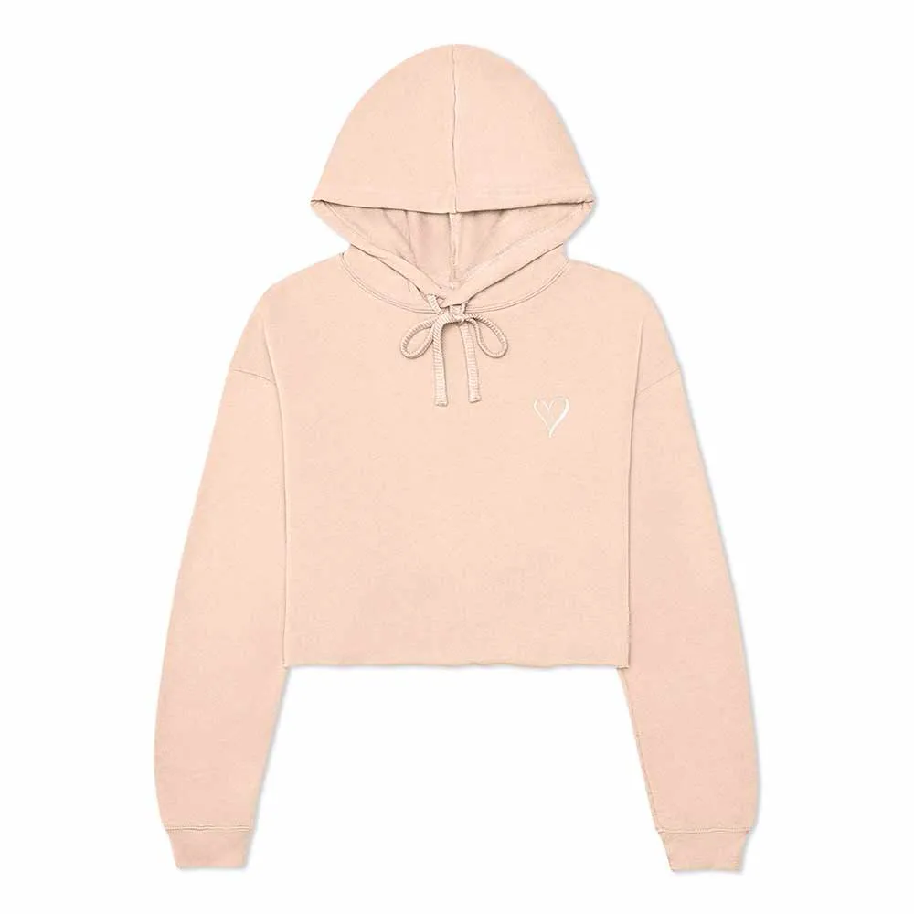 Dalix Heart Cropped Hoodie