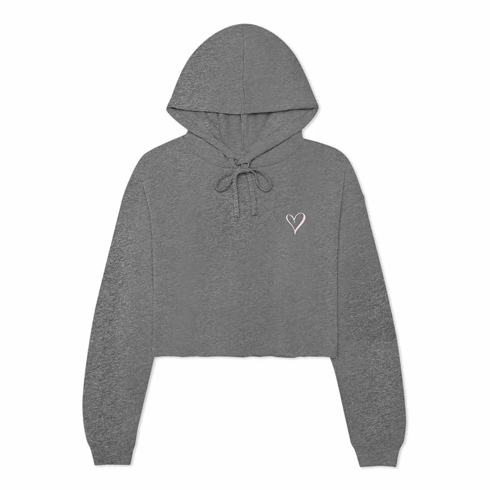 Dalix Heart Cropped Hoodie