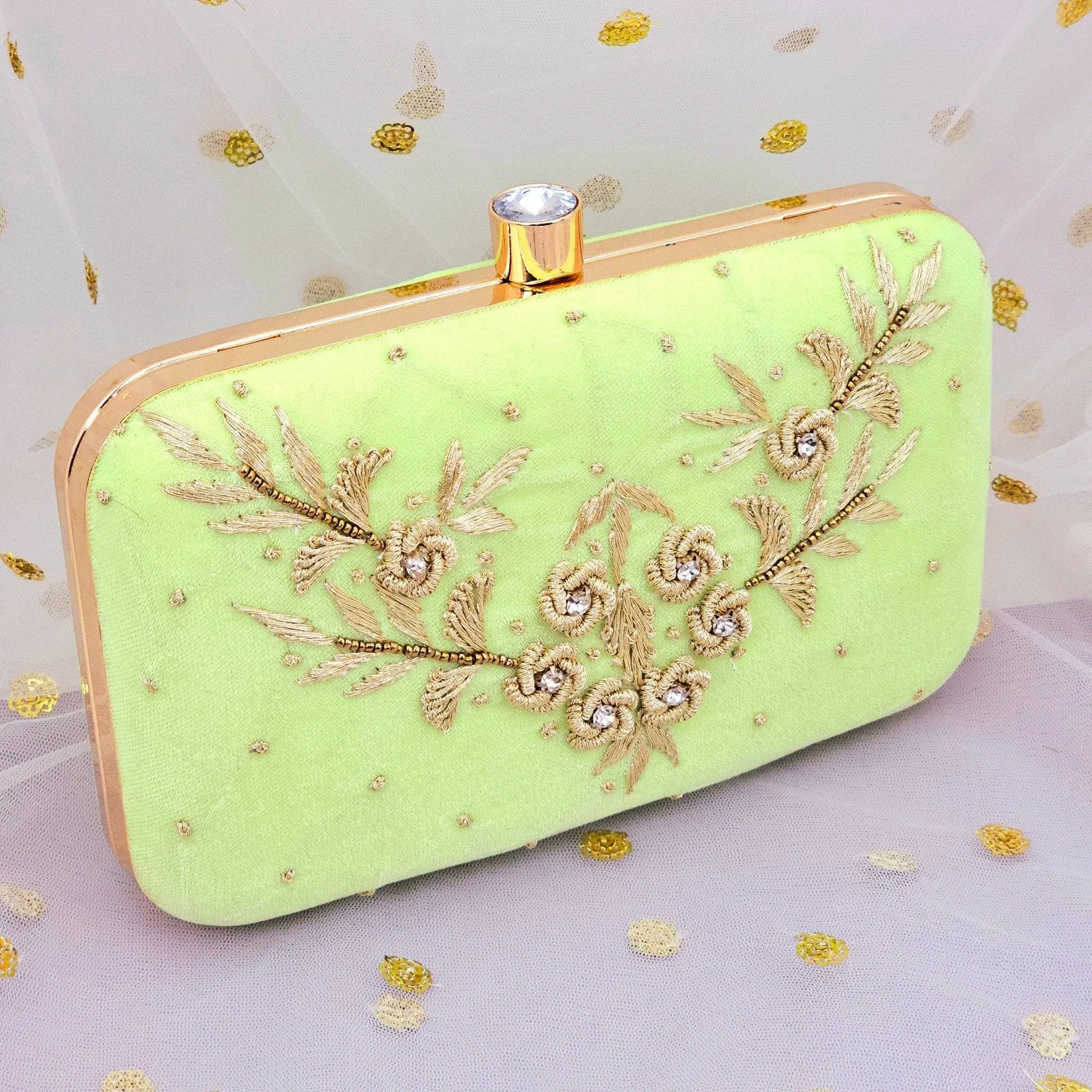 Dhani Mint Green Clutch