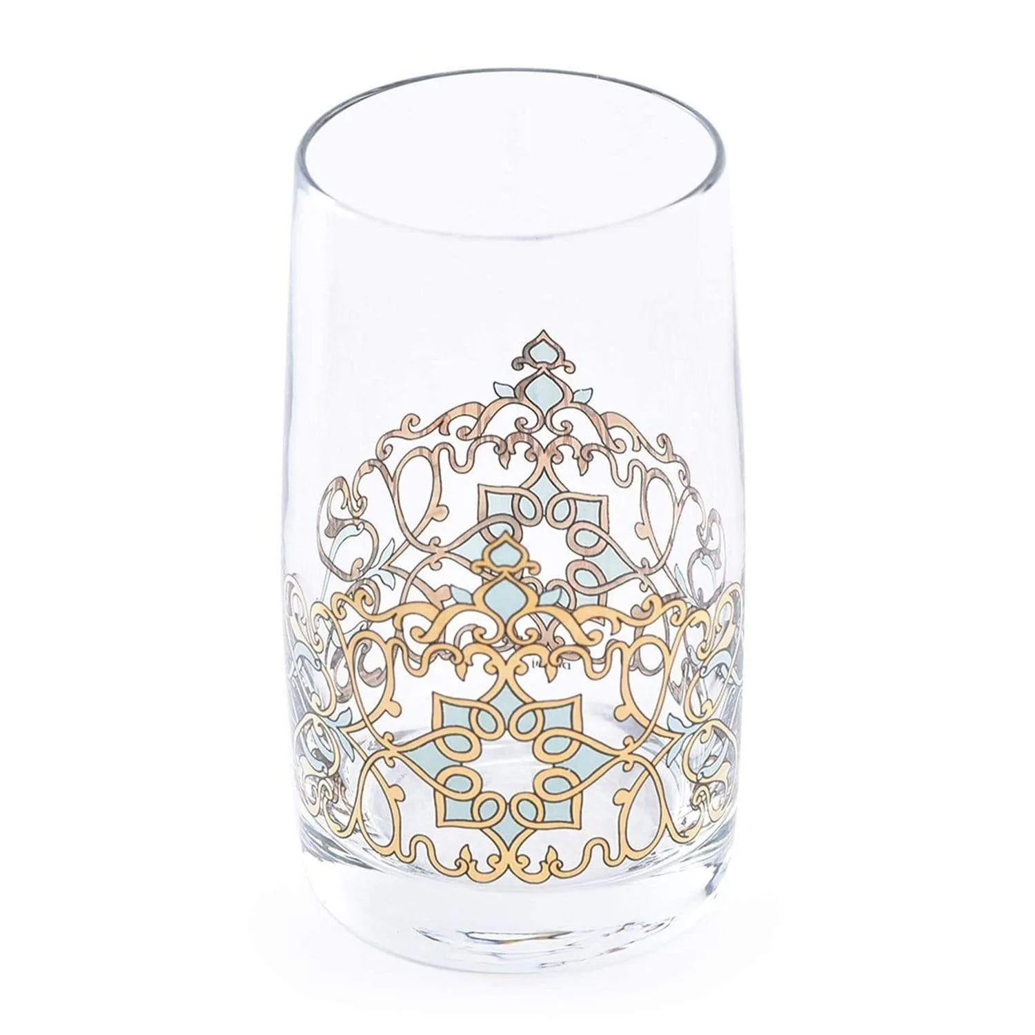 Dimlaj Regal Tumbler - Gold and Green, Set of 6 - 20788