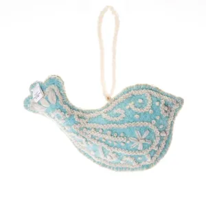 Dove Embroidered Felt Ornament