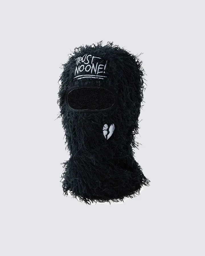 Embroidered Balaclava Knit Hat