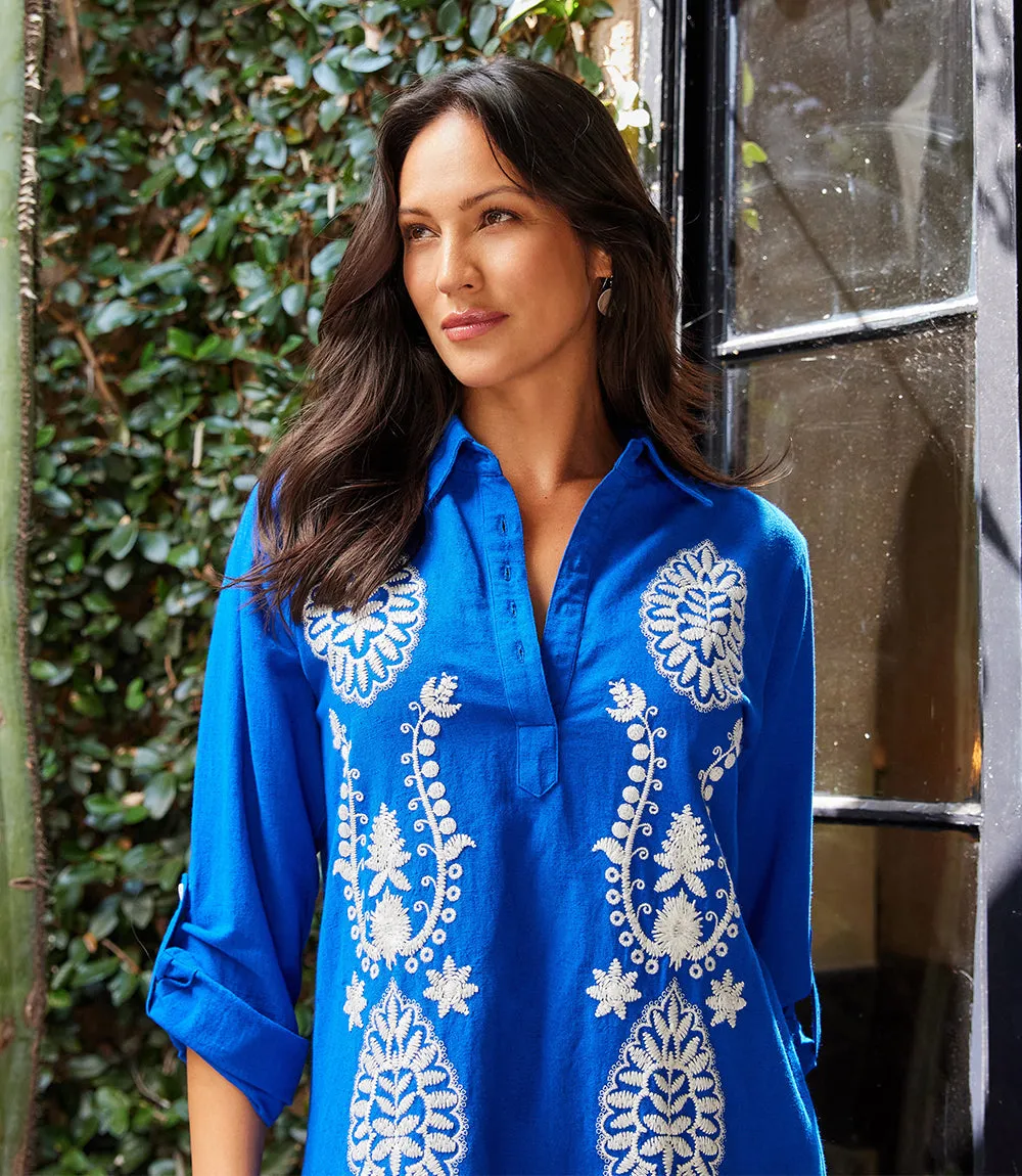 Embroidered Shirtdress