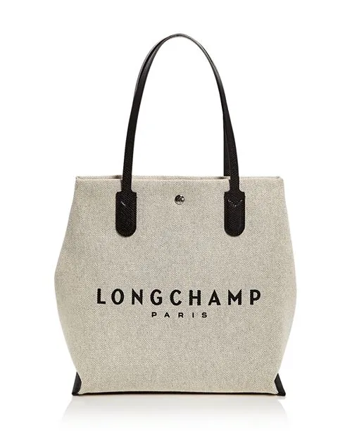 Essential Toile Longchamp Canvas Tote Bag, Gray