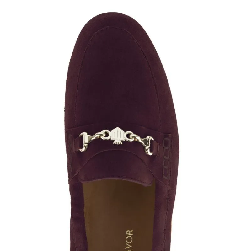 Fairfax & Favor Newmarket Ladies Suede Loafer - Plum