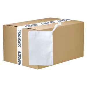 FULL CARTON - 100 x Premium Drawstrings with Stopper - Canvas - White - 10cm x 15cm