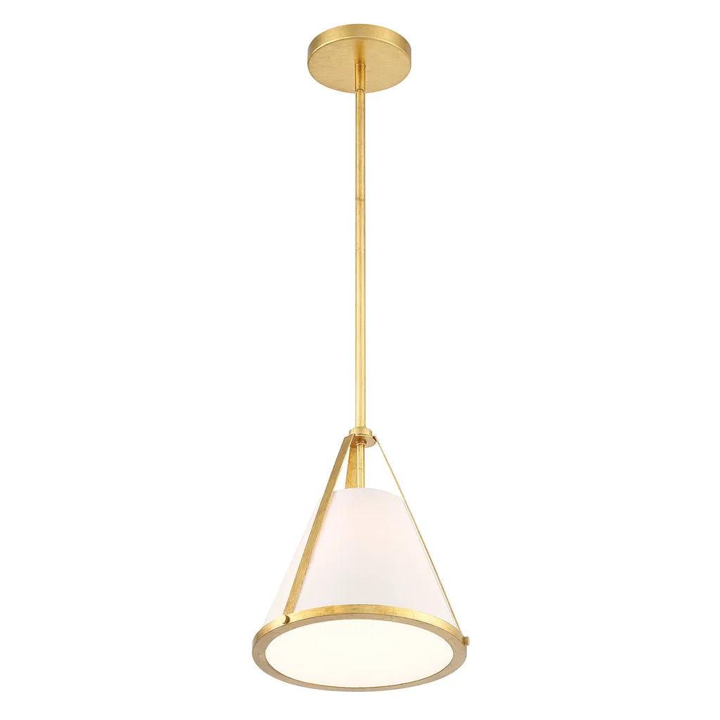 Fulton 1 Light Antique Gold Pendant