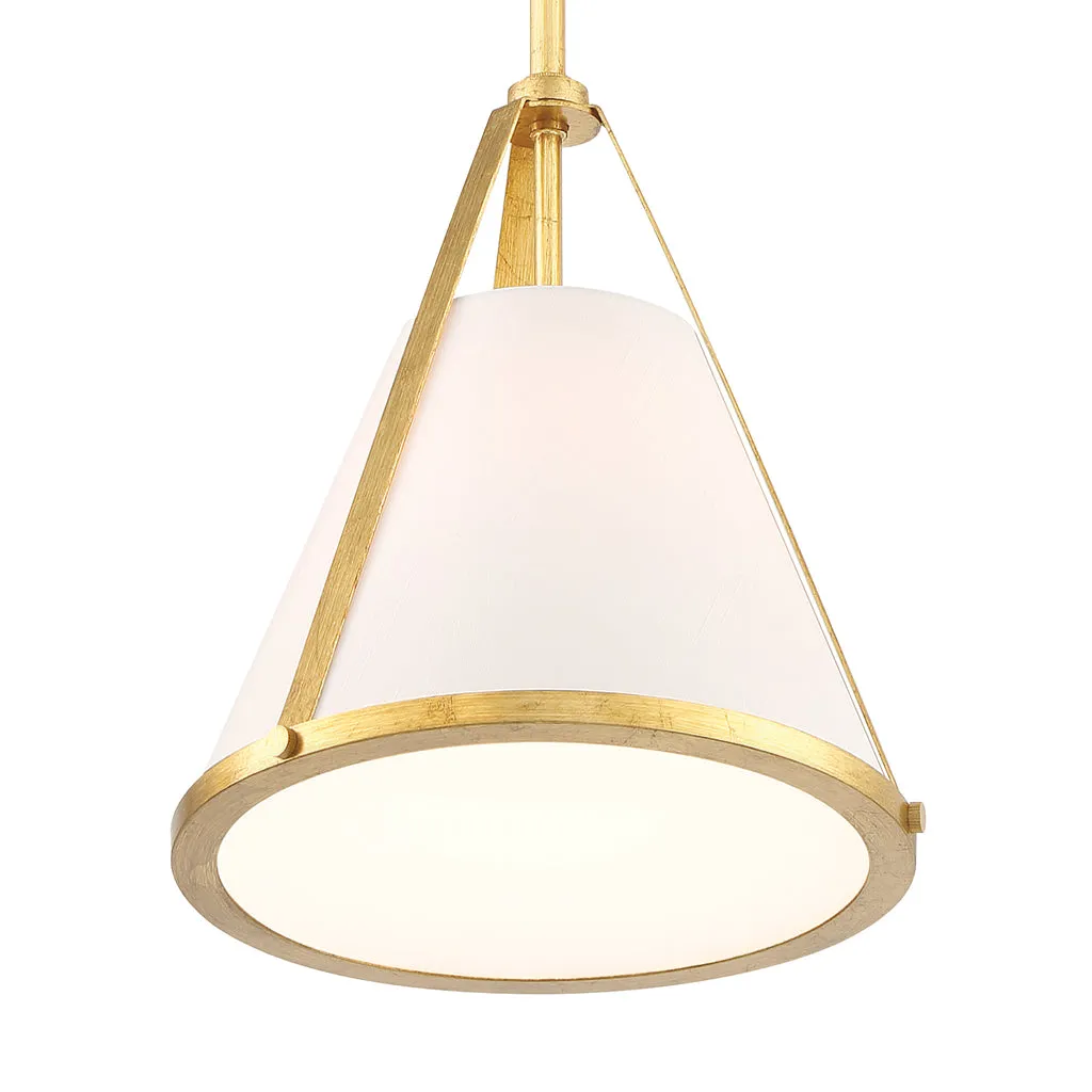 Fulton 1 Light Antique Gold Pendant