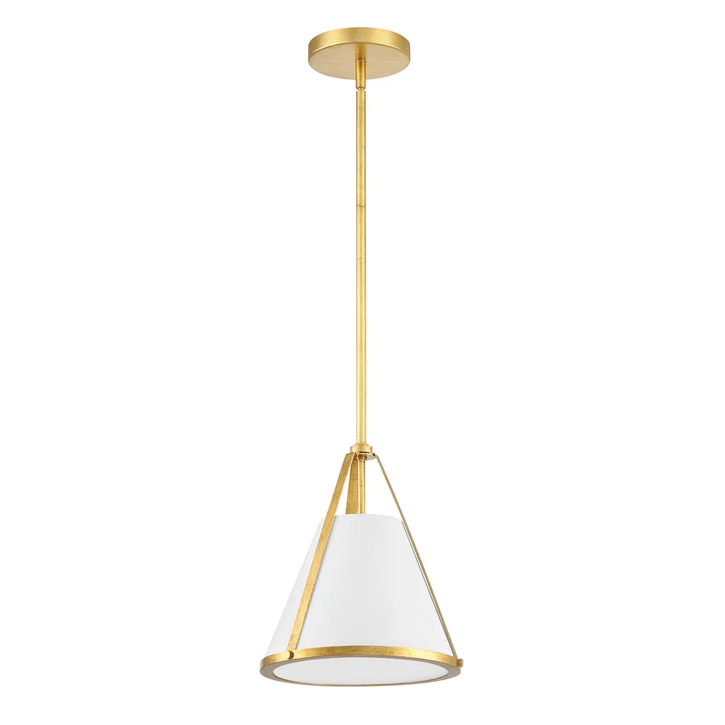 Fulton 1 Light Antique Gold Pendant