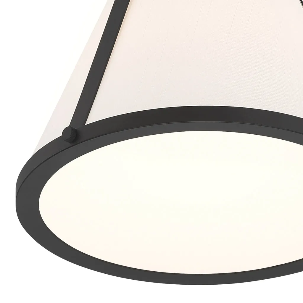 Fulton 1 Light Black Semi Flush Mount