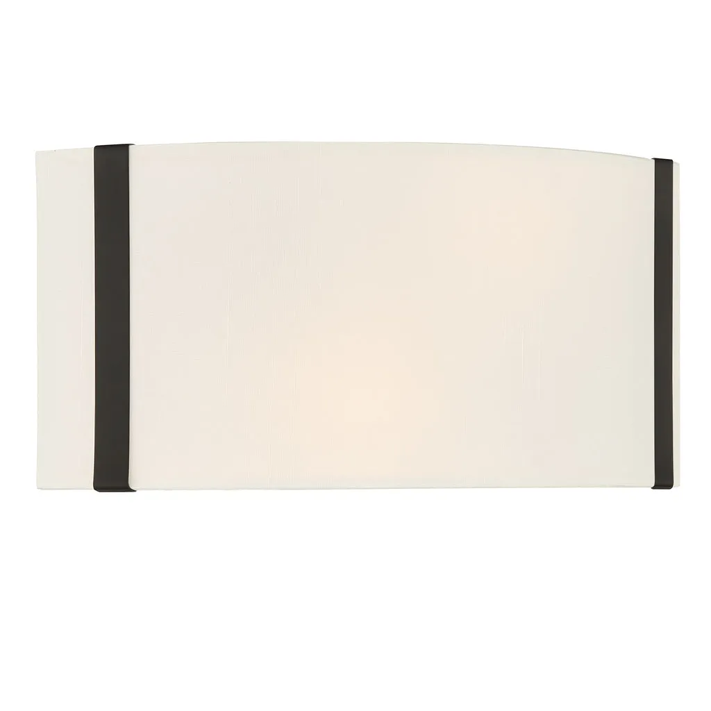 Fulton 2 Light Black Sconce