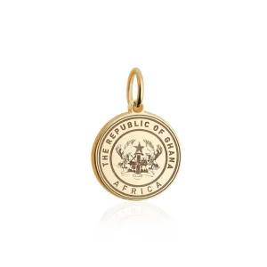 Ghana Passport Stamp Charm Solid Gold