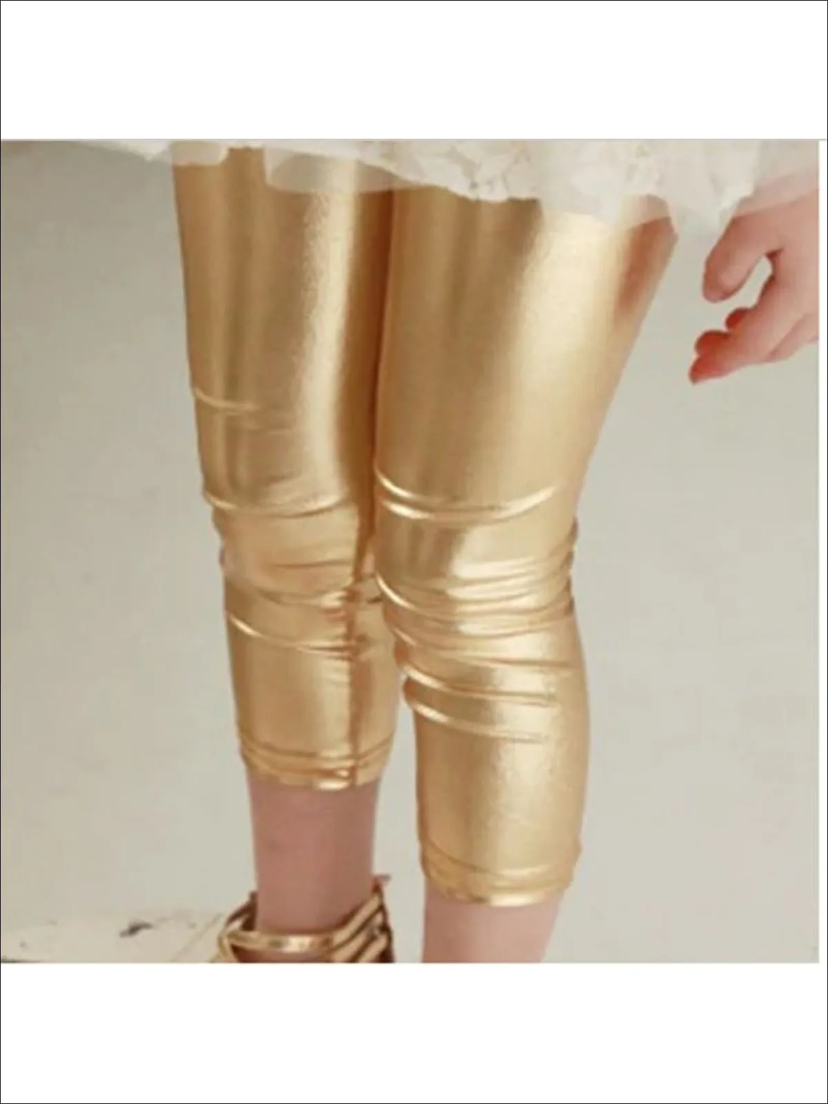 Girls Shiny Metallic Leggings ( 4 Color Options)