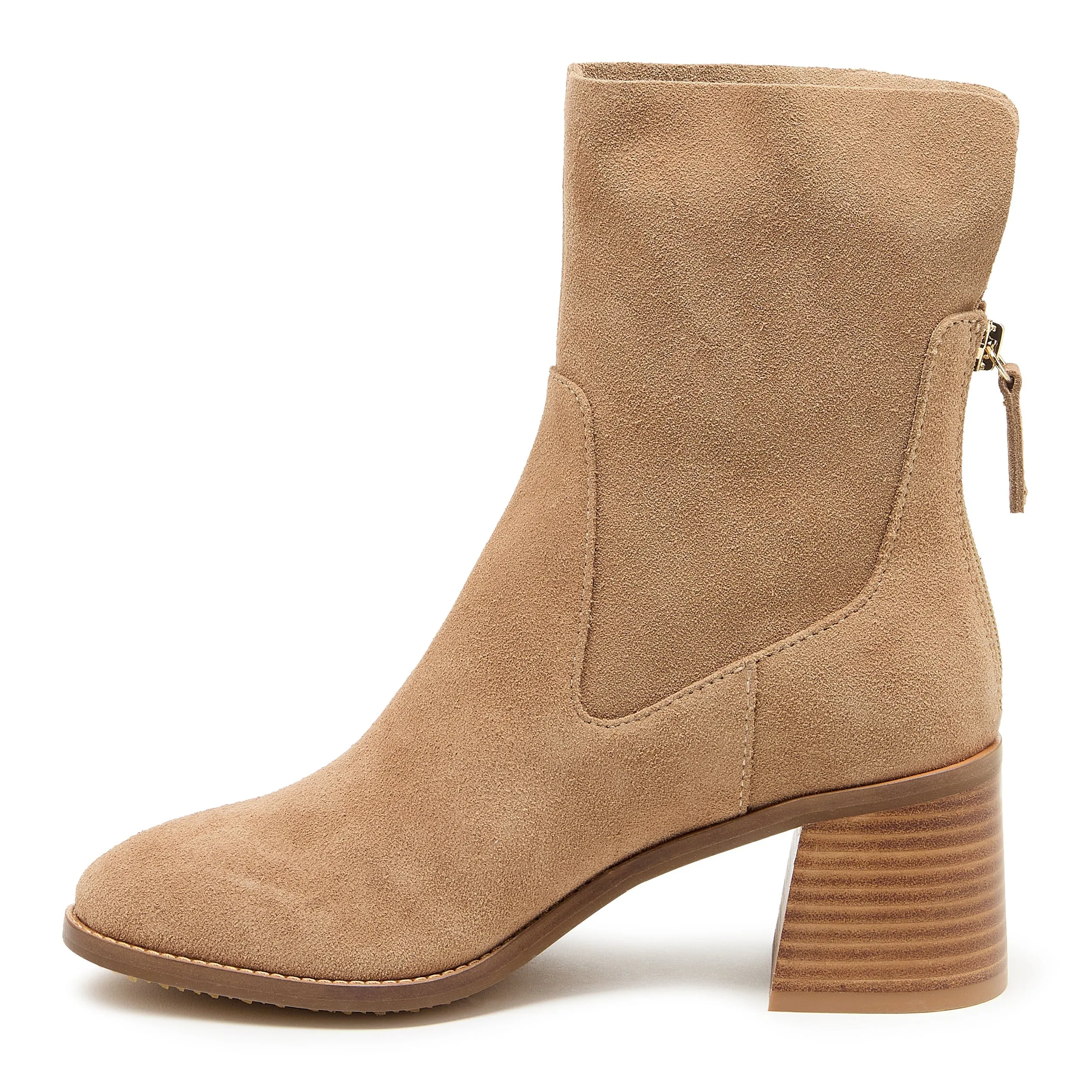 Island Almond Suede Wide Width Booties