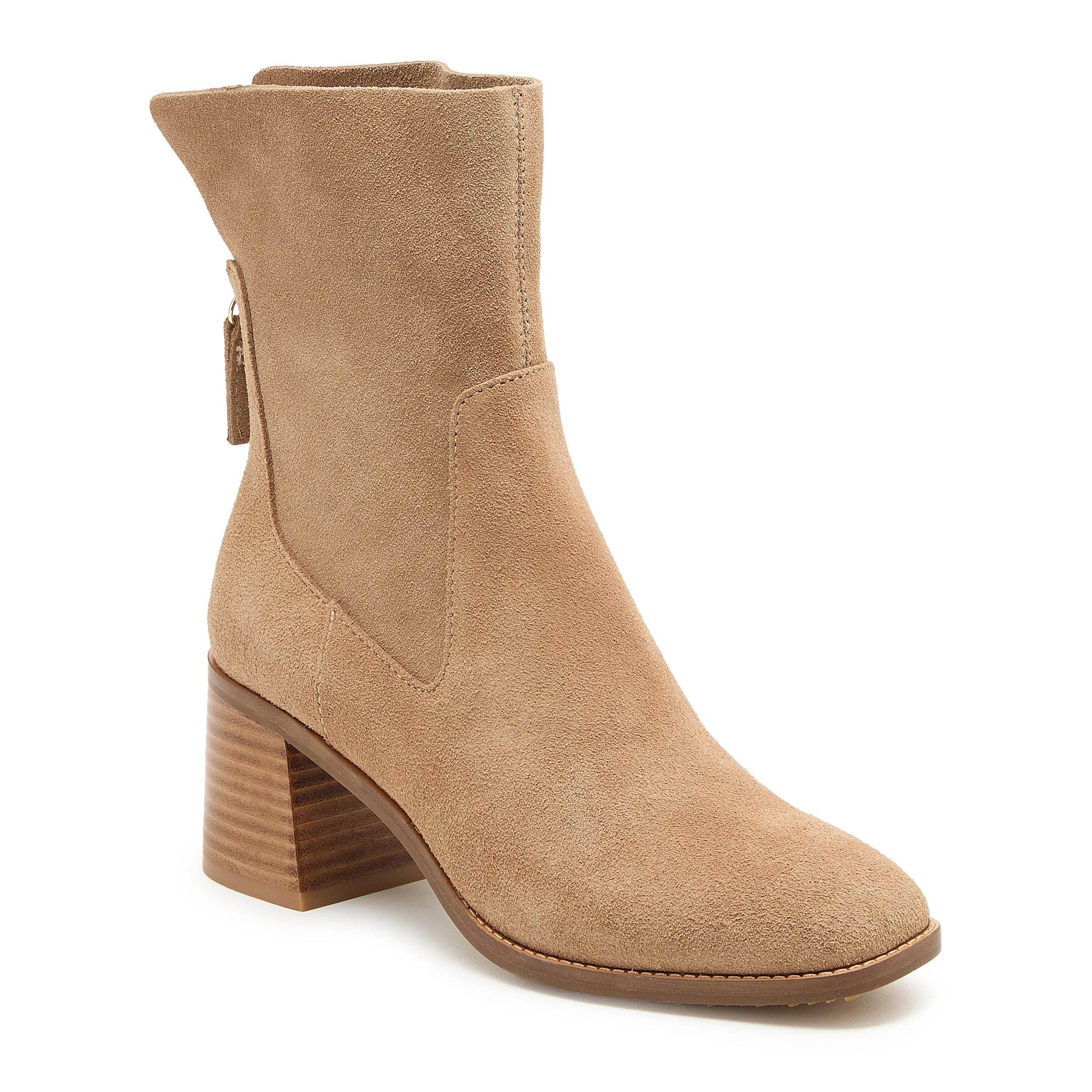 Island Almond Suede Wide Width Booties