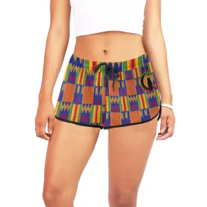 KENTE STYLE Women's All Over Print Relaxed Shorts