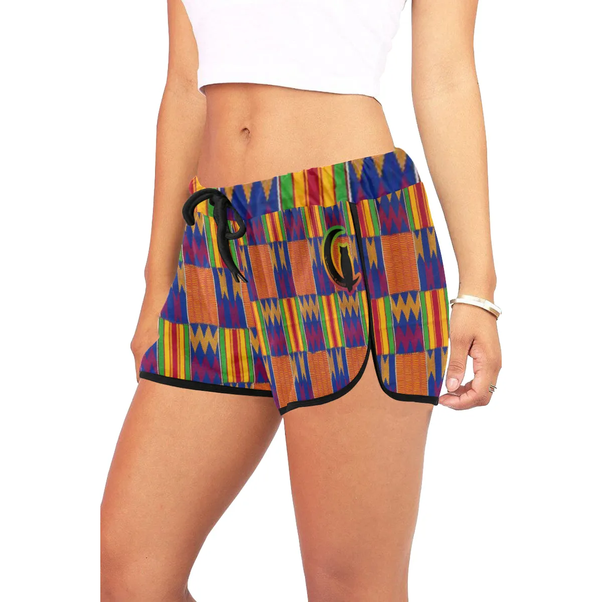 KENTE STYLE Women's All Over Print Relaxed Shorts