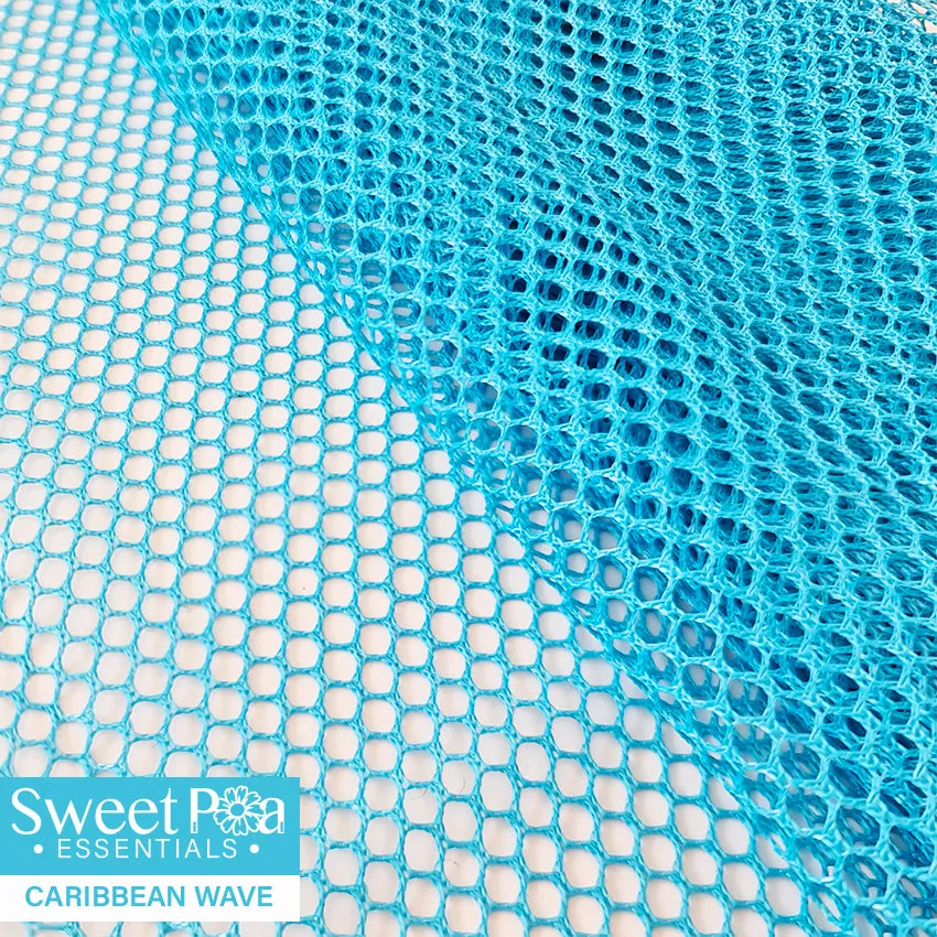 Light Weight Mesh Fabric - Cyan