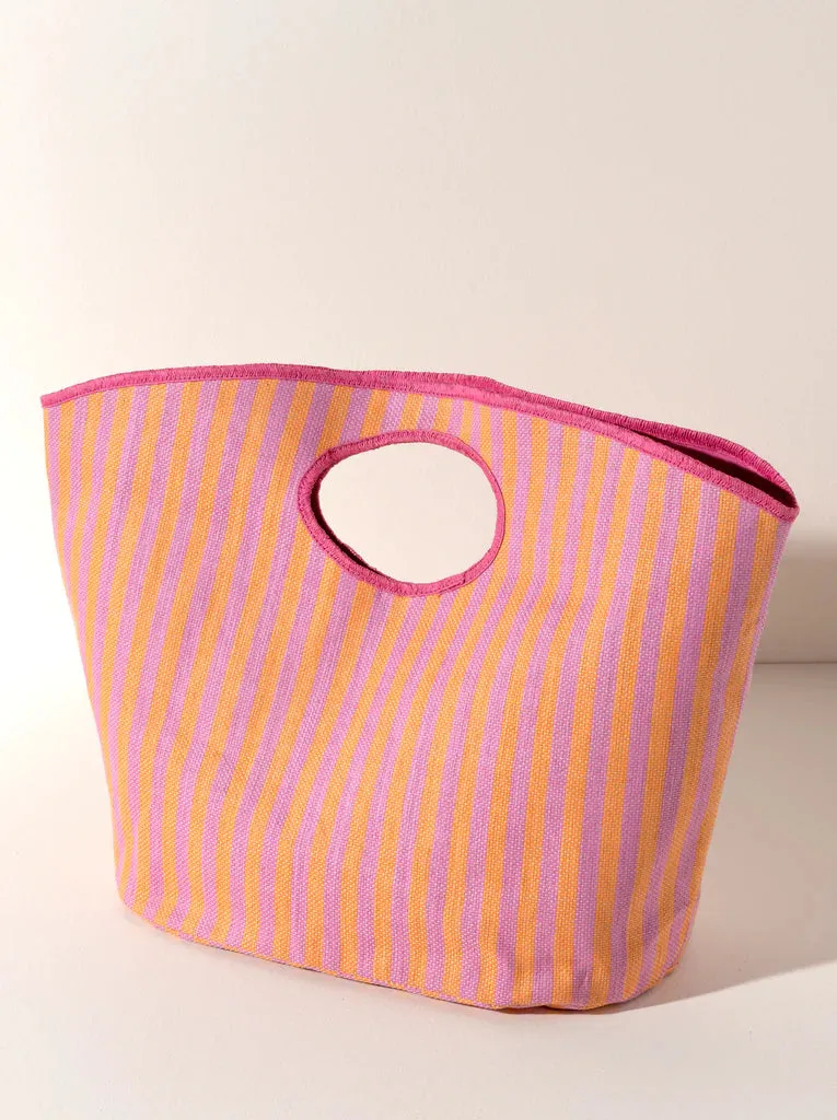 Lolita Pink and Orange Stripe Tote