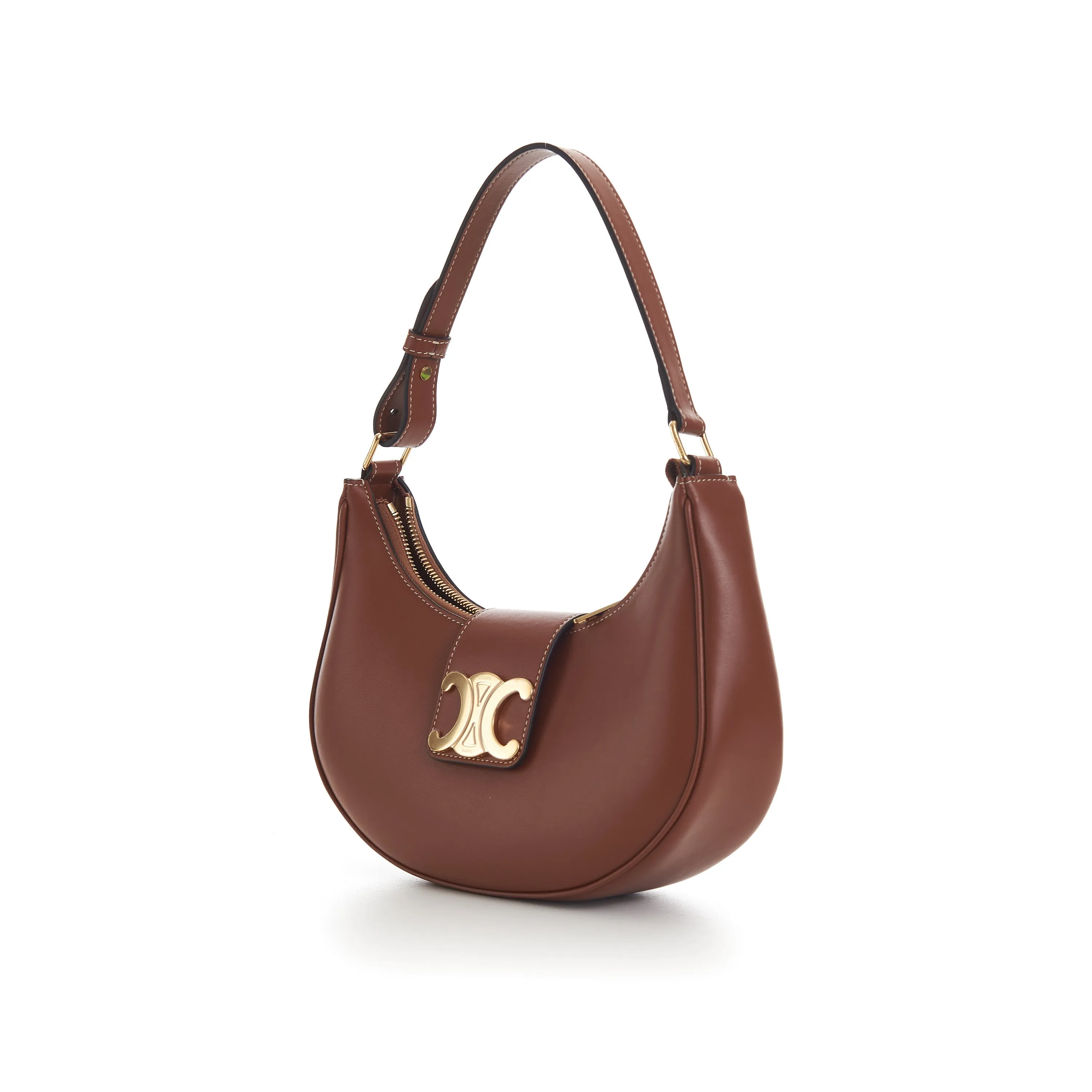 Medium AVA Triomphe Bag - Tan Brown Smooth Calfskin