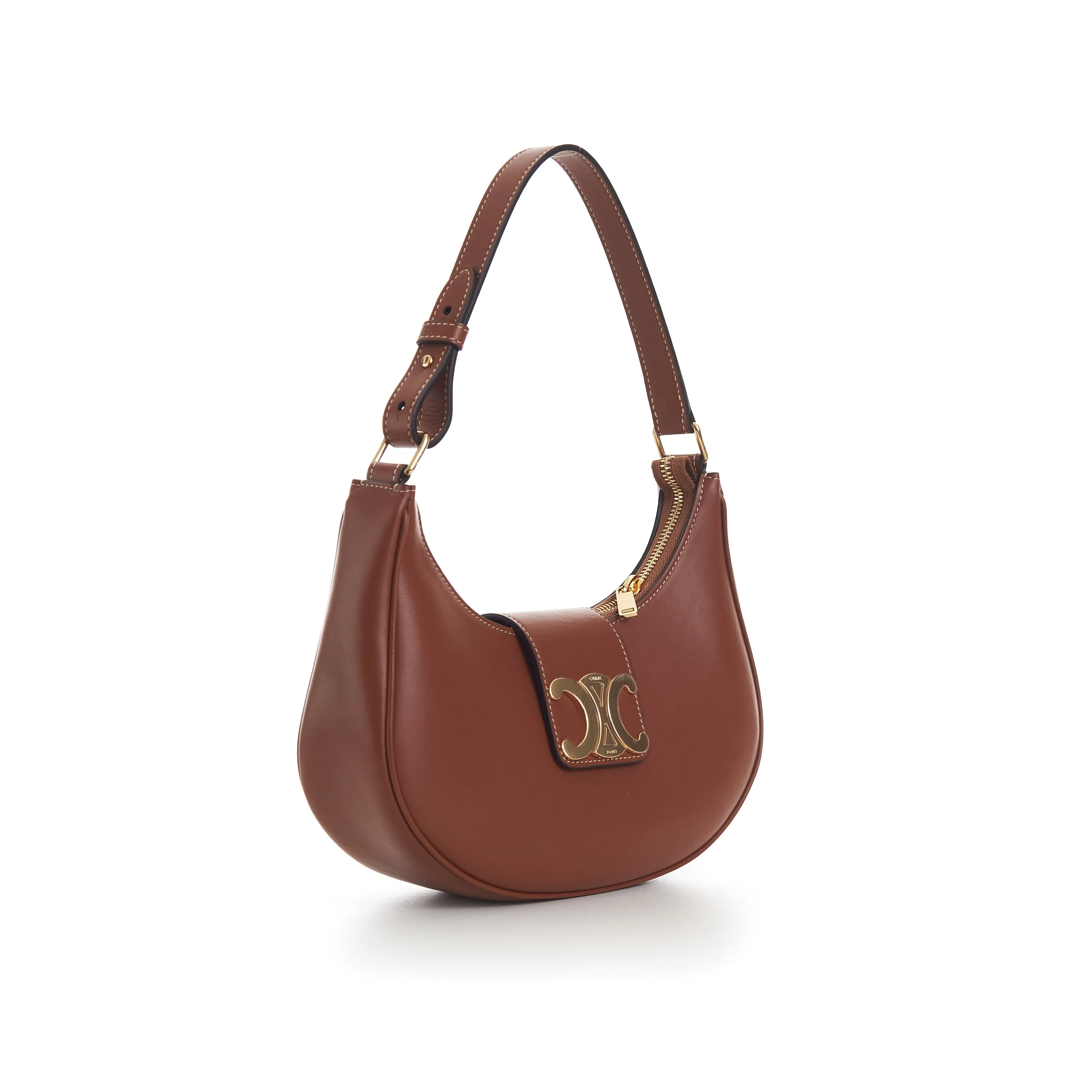 Medium AVA Triomphe Bag - Tan Brown Smooth Calfskin