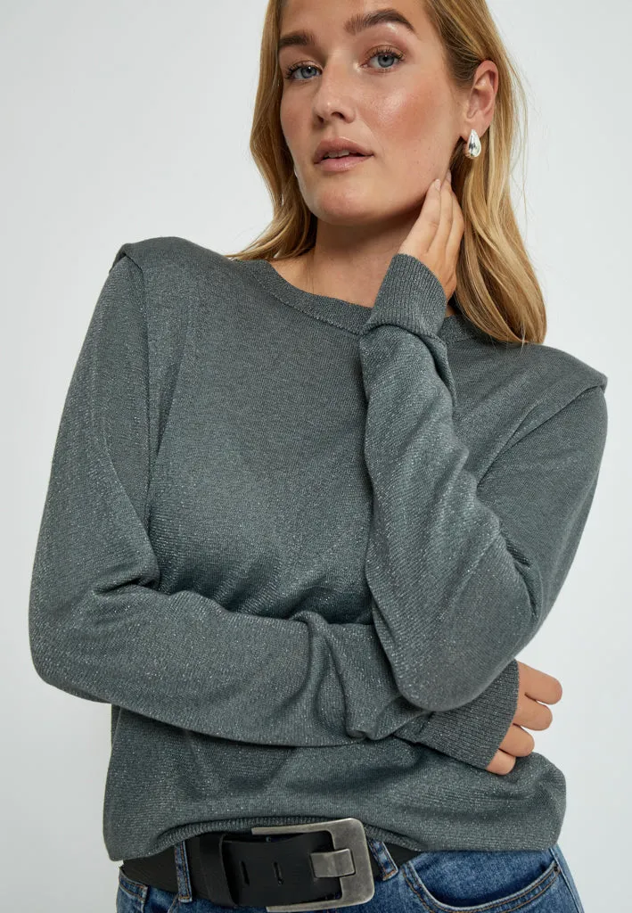 MSMekira Knit Pullover - Gunmetal Metallic