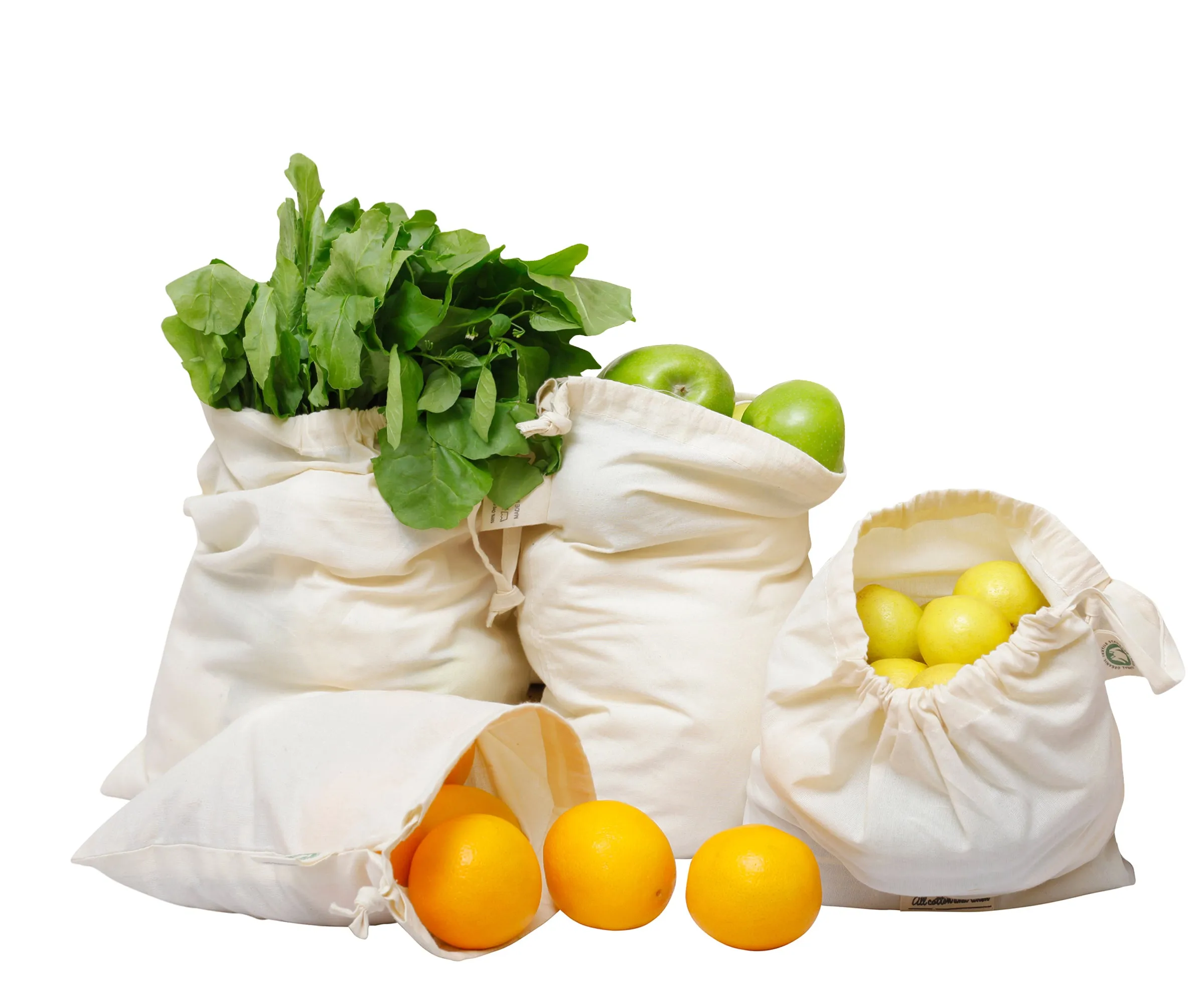 Muslin Bags - Produce Bags Drawstring