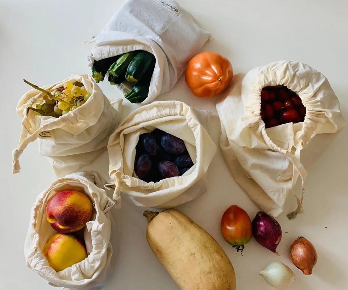 Muslin Bags - Produce Bags Drawstring