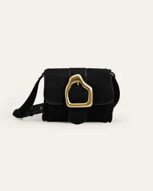 NAMI MINI Black Suede Cross-body bag