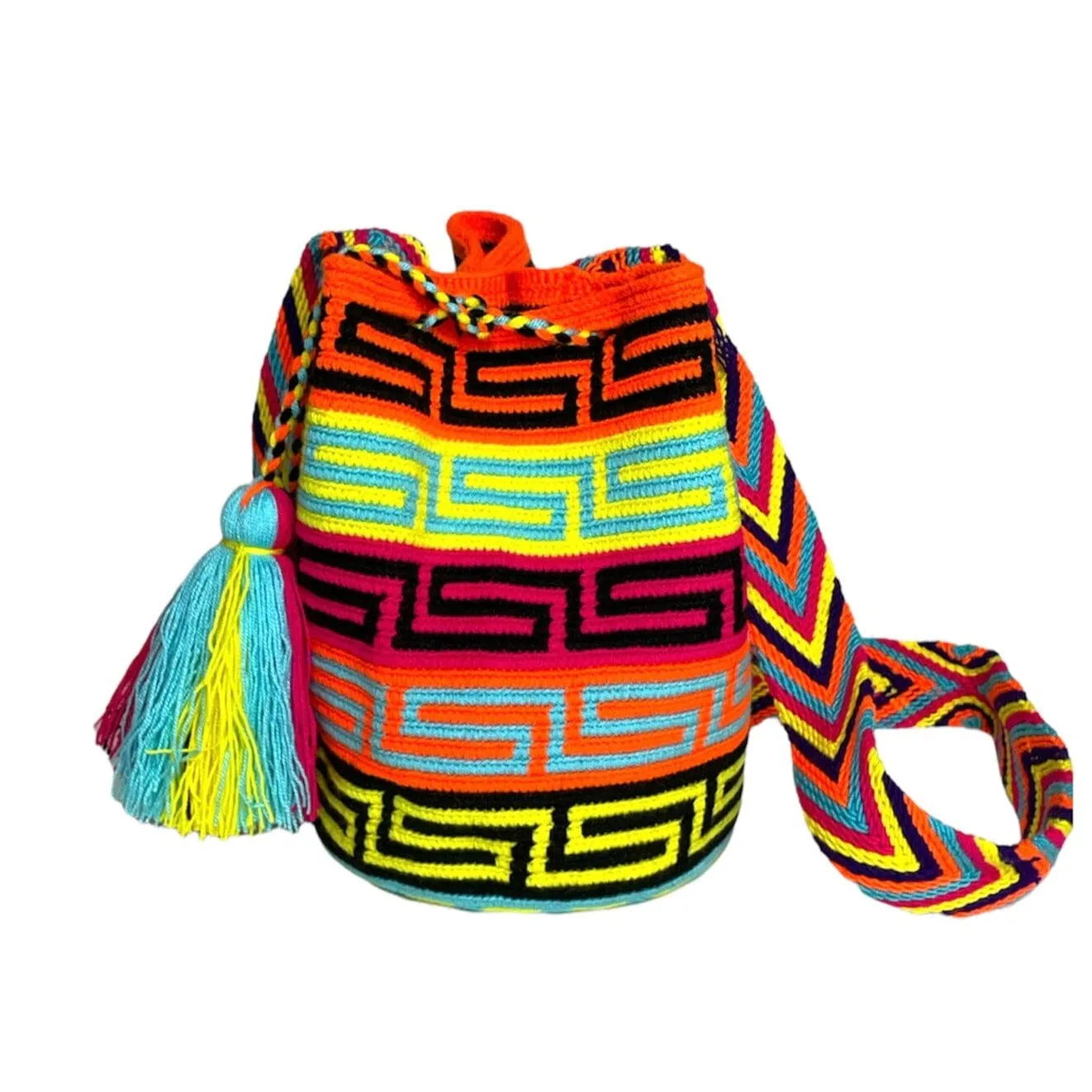 Neon Colors Crochet Bags | Medium Boho Bags