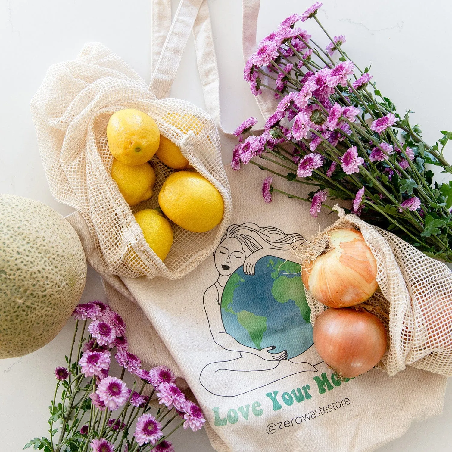 Organic Cotton Mesh Produce Bag