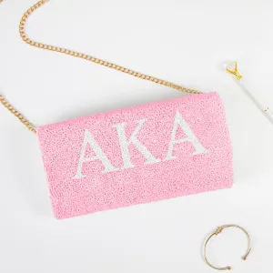 Personality Sorority Beaded Clutch Bag