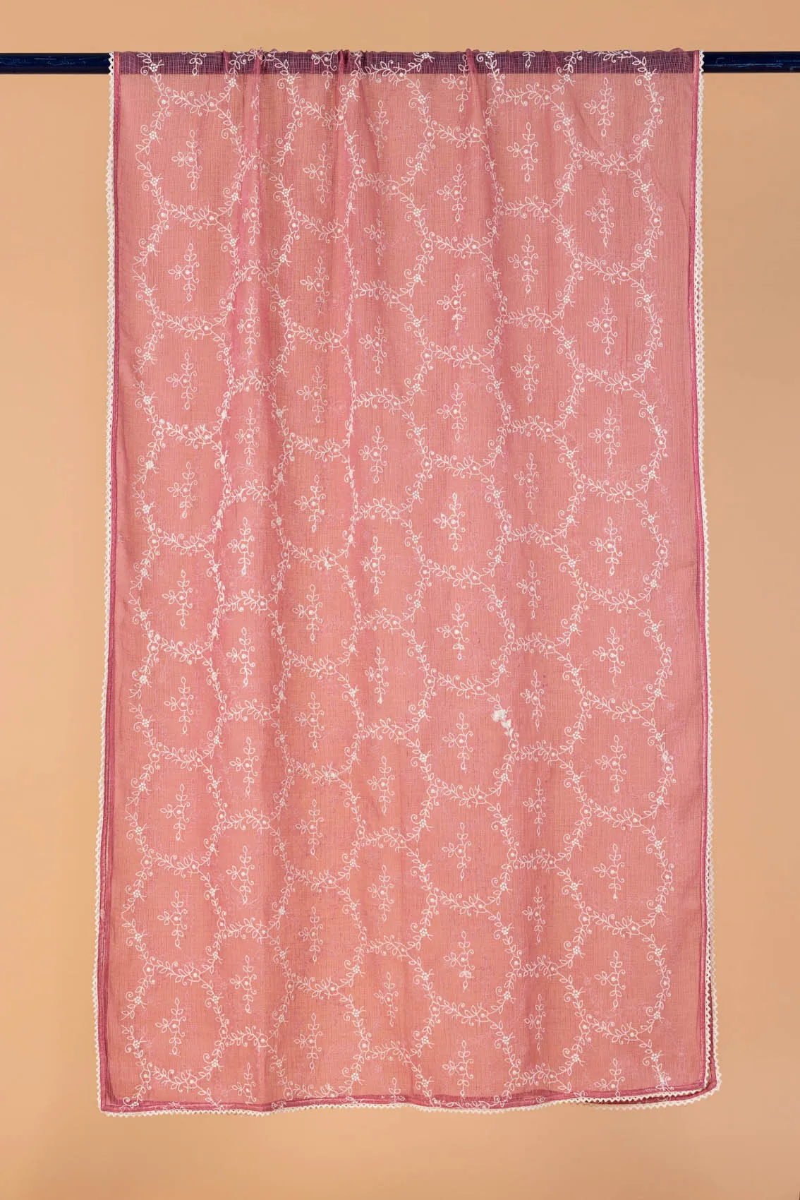 Pink Embroidered Dupatta